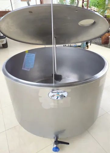Tanque de Leite Resfriador Tina 500 Litros Inox Açaí e Sorvetes Sucos e Polpas Agua