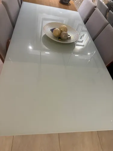 Tampo de vidro branco 