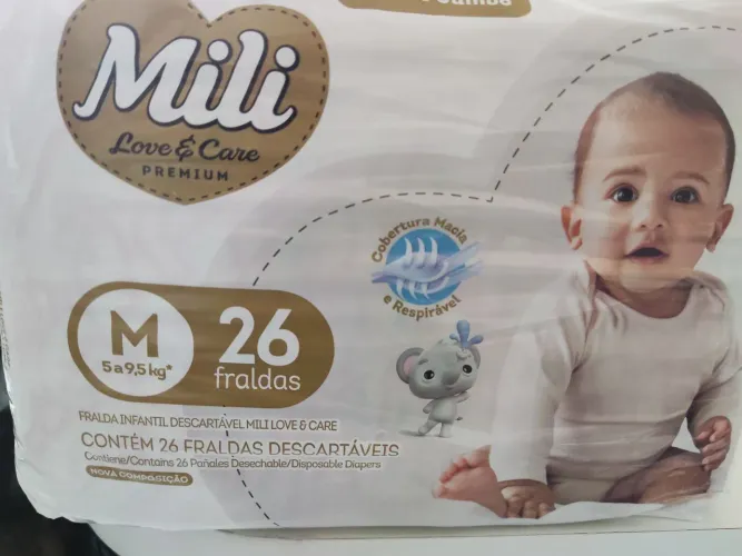 Fralda mili love e Care Premium M