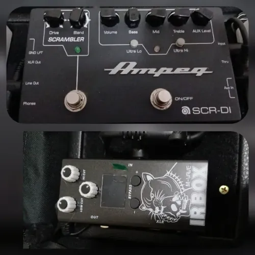 Pedal Ampeg SCR-DI + Pedal IR Box M-VAVE com Pack IR York Ownhammer Redwirez Sigma
