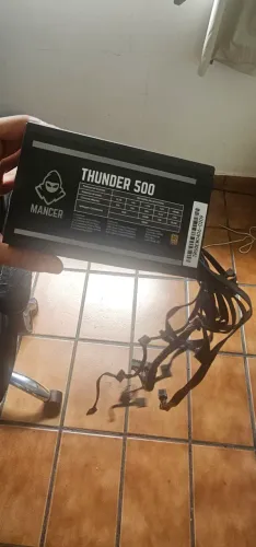 Fonte thunder 500w 80 plus bronze pfc ativo