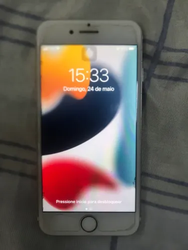 iPhone 7 dourado 32GB funcionando - bateria 73% - botão home com detalhes