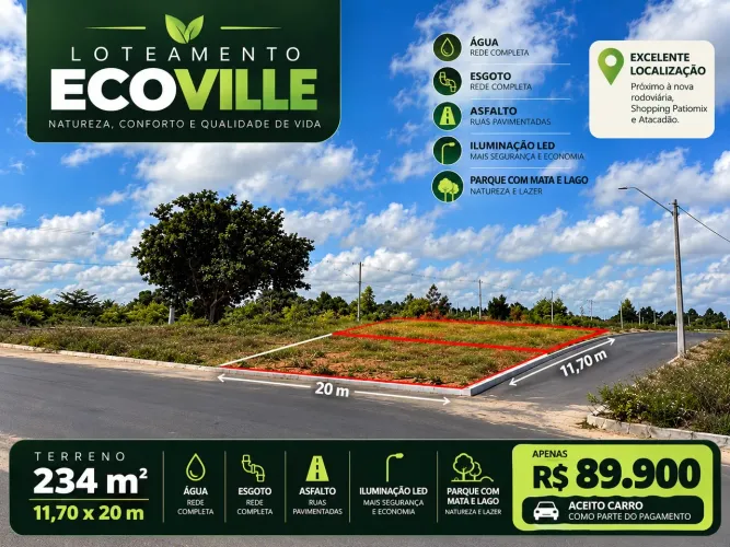 TERRENO À VENDA ? LOTEAMENTO ECOVILLE