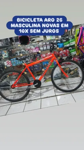 BICICLETA ARO 26 MASCULINA SAMY NOVA EM 1OX SEM JUROS