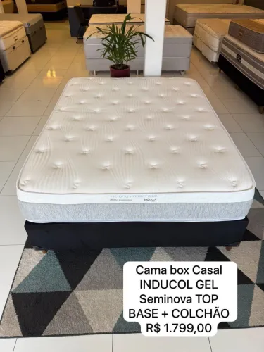 Cama Box Casal INDUCOL GEL SEMINOVA - ENTREGO