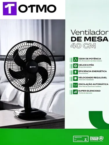 Ventilador de mesa 40 cm grande. Novo lacrado de fábrica 