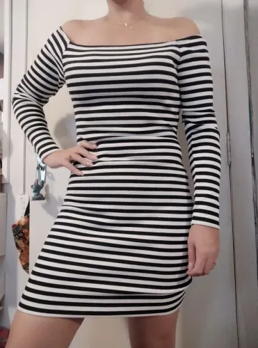 Vestido listrado Dafiti 42