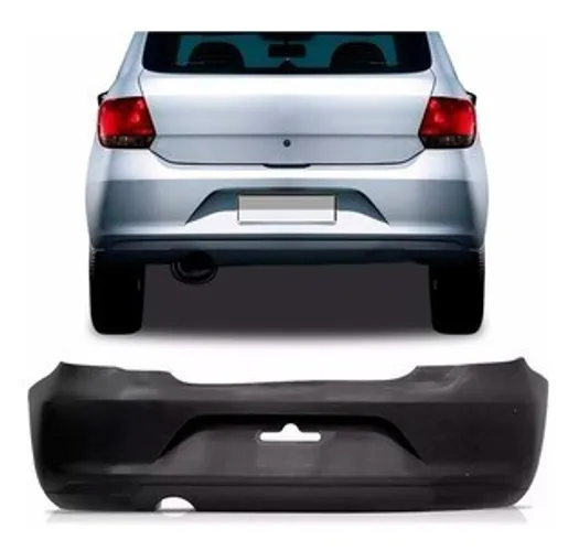 Parachoque Traseiro Volkswagen Gol G6 2013 à 2016 - Preto Liso - R2A