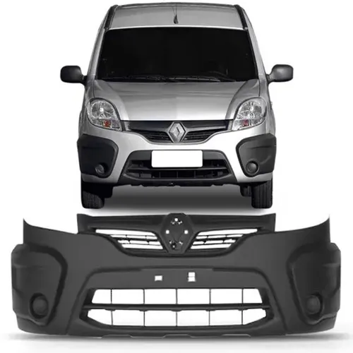 Parachoque Dianteiro Renault Kangoo 2015 à 2018 - Preto Texturizado - Pulo