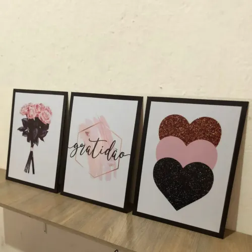 Trio de placas 30x42
