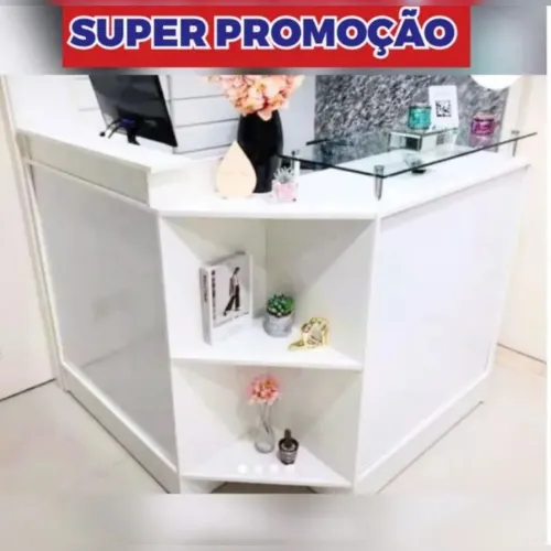 Balcão L caixa para recepção promoção