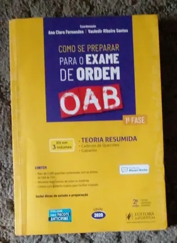 COMO SE PREPARAR PARA O EXAME DE ORDEM/ 1.a FASE. 