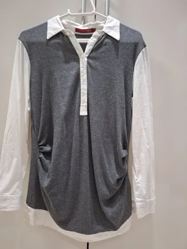Blusa social feminina de moletom delicado, com detalhes em tecido