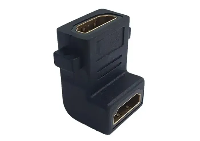 Conector Emenda Extensor Hdmi Fêmea X Fêmea Em L 90° Graus  Arduino Automação COD-CP535 