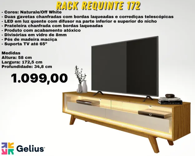 Rack requinte 1.72 com led - ENTREGA HOJE !!!