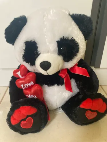 Urso de Pelúcia Panda com Coração - Dia dos Namorados