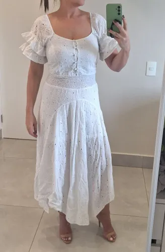 Vestido branco de lese