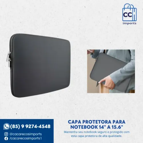 Capa Protetora para Notebook 14" a 15.6" - Xiaomi, Lenovo, Dell e MacBook