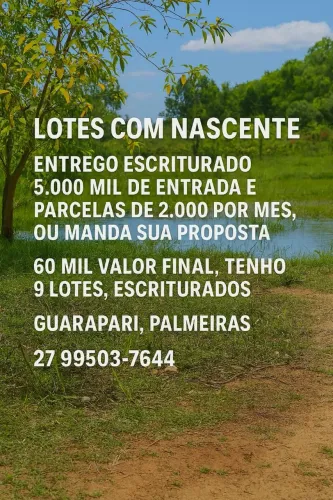 Lotes à Venda em Guarapari R$ 20.000 mil de entrada, escriturado , aceito proposta , troco