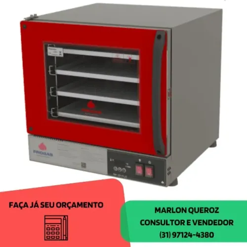 Forno Turbo Elétrico Fast Oven Digital Vermelho Progás 220V