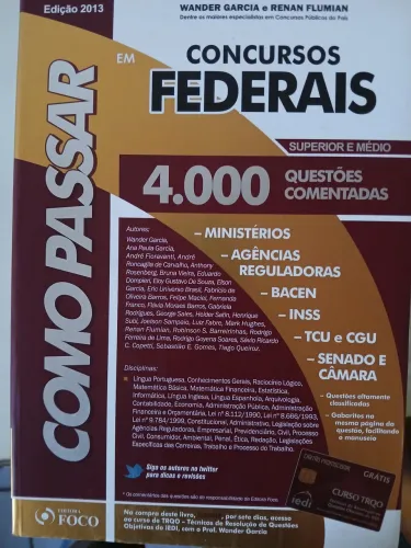 Livro Concursos Federais - Como Passar - Editora Foco