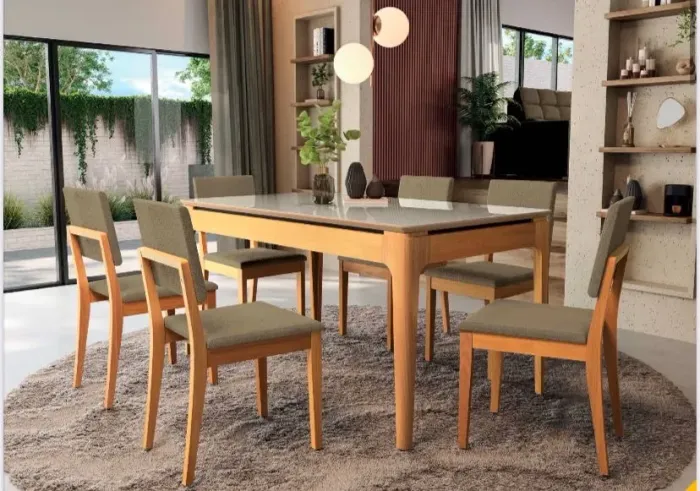 Mesa de jantar com 6 cadeiras