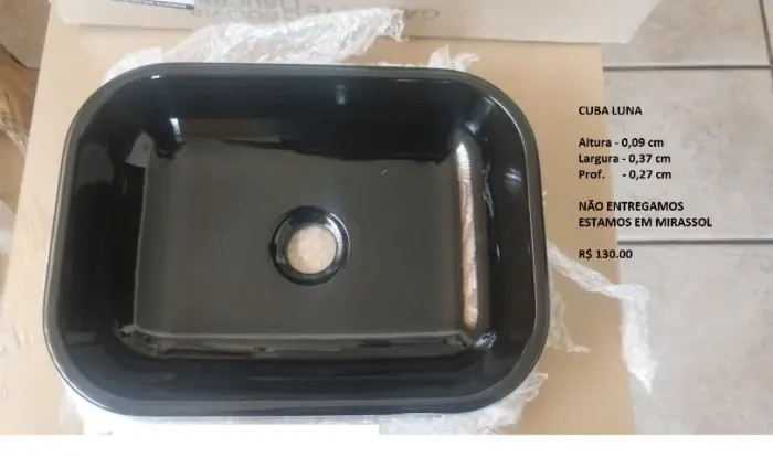 Cuba Para Banheiro Pia em Marmore Sintetico Nova