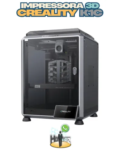 IMPRESSORA 3D CREALITY K1C RAPIDA VERSÁTIL INTELIGENTE E AUTOAJUSTAVEL NA CAIXA ZERADA.