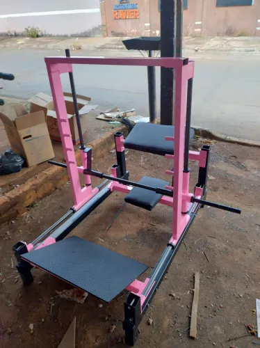Aparelho de Leg Press Profissional Rosa