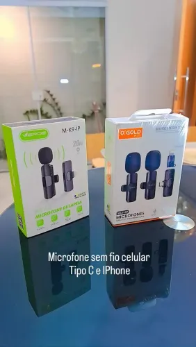 MICROFONE SEM FIO LAPELA PARA CELULAR