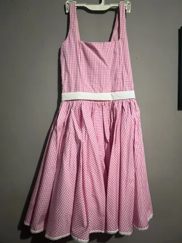 Vestido Xadrez Rosa PP
