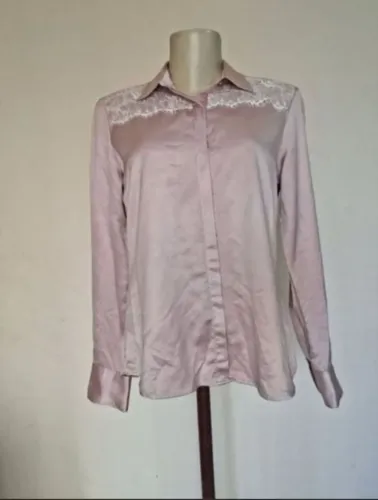 Camisa rosa cetim 