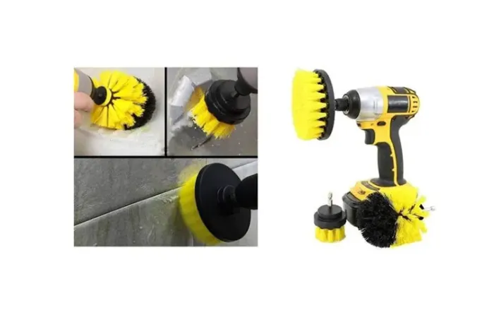 Escova Limpeza Pesada Sem Esforço - Haste 1/4" (6,4mm) Para Furadeira ou Parafusadeira 03