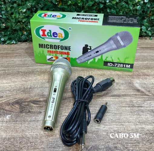 Microfone Profissional Idea com fio  ID-7281M - Novo