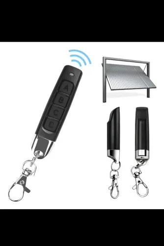 Controle de Portão Eletrônico universal fixed code remote Slim 433MHz 4 em 1