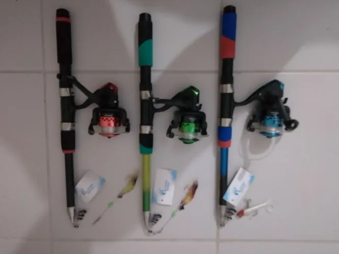 VARA DE PESCA COMPLETA AGUENTA APROXIM. 4,5 KG - ENTREGA GRATIS