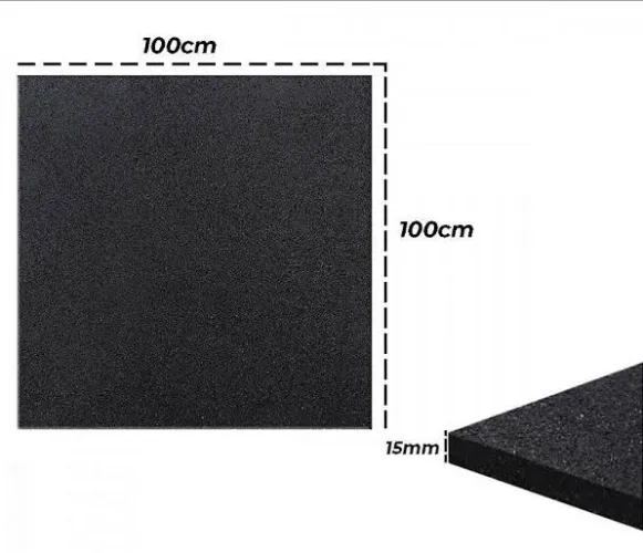 Piso de proteção para academia - 100x100cm