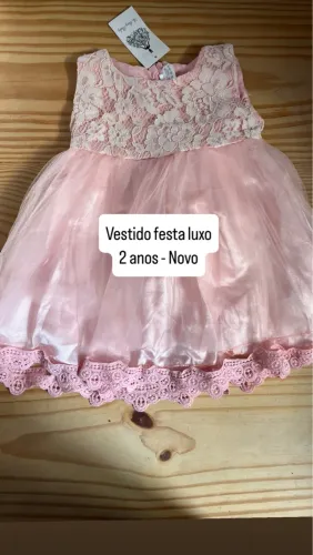 Vestido de Festa Luxo 2 Anos novo
