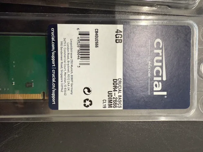 Memória ram ddr4 8gb 2x4gb 2666mhz