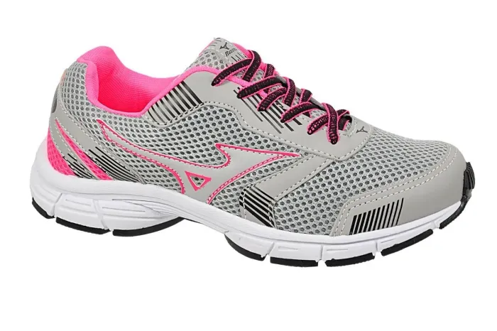 Tênis Mizuno Feminino Cinza e Rosa