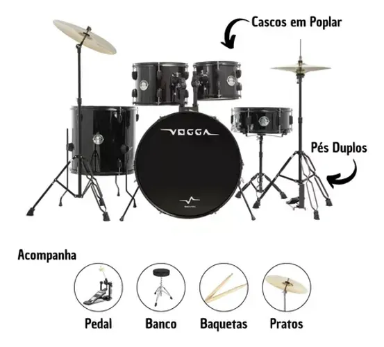 Bateria Vogga 22 Urban VPD122 BK