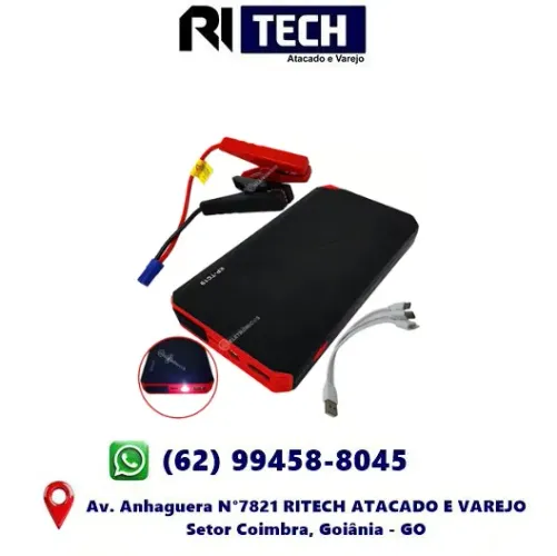 Auxiliar Partida Bateria Portatil Veicular 12V Carro Emergência - Kp-Tc19 - KNUP