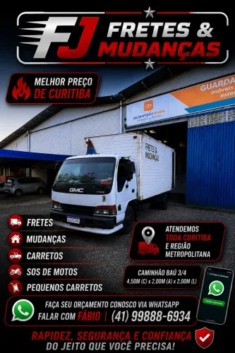 PRECISOU TRANSPORTAR? CHAME A FJ FRETES & MUDANÇAS!