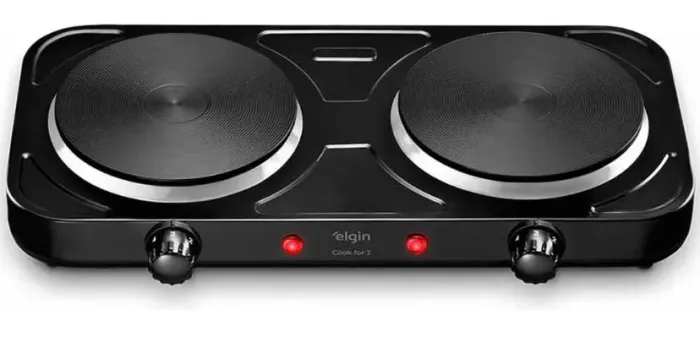 FOGÃO ELÉTRICO ELGIN 2 BOCAS PRETO