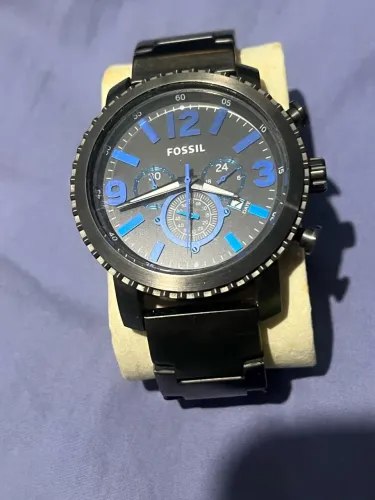 Relógio Masculino Fossil Gage Chronograph BQ2114 Original - Grafite e Azul