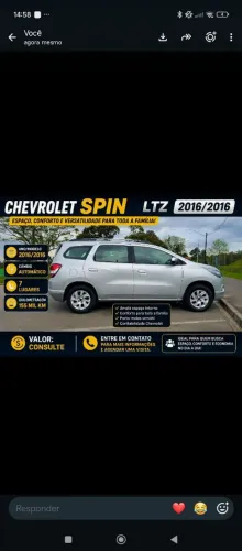 Chevrolet Spin LTZ 1.8 8V Econo.flex 5P Aut. 2016