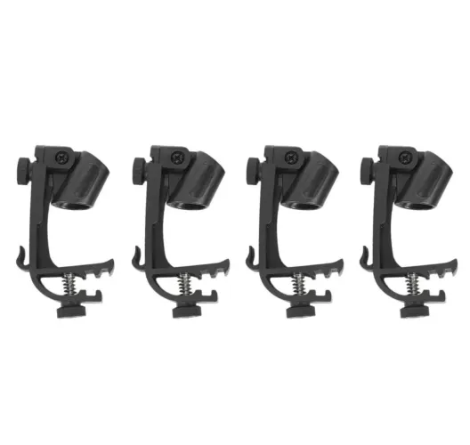 Clamp Garras para Microfonar Bateria percussão cajon - kit com 4