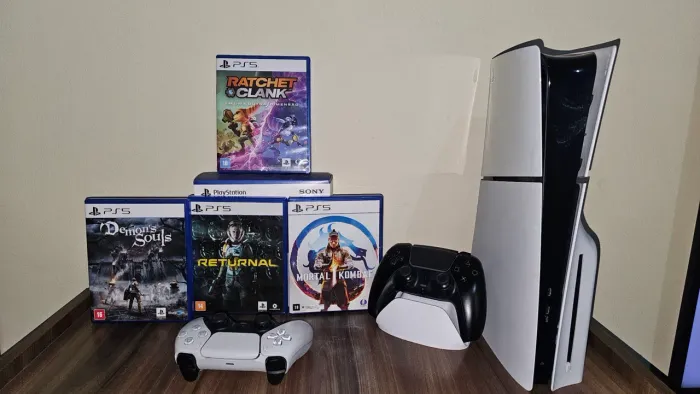 PS5 SLIM LEITOR COMPLETAO NA PEIXOTO GAMES