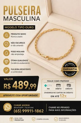 Pulseira de braço masculina