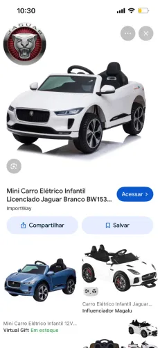 Carro infantil elétrico 